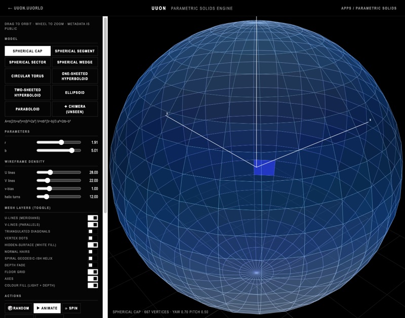Preview of the Parametric Solids Engine