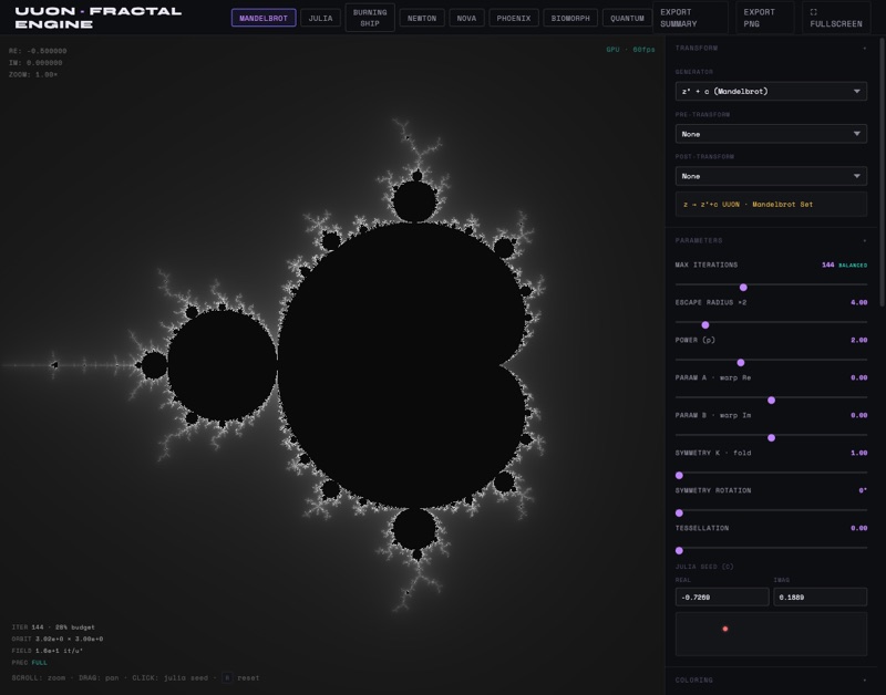 Preview of the Recursive Fractal Engine